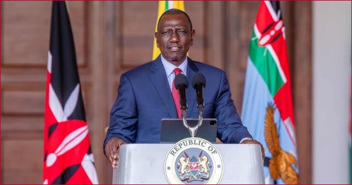 President William Ruto in a past state address.
